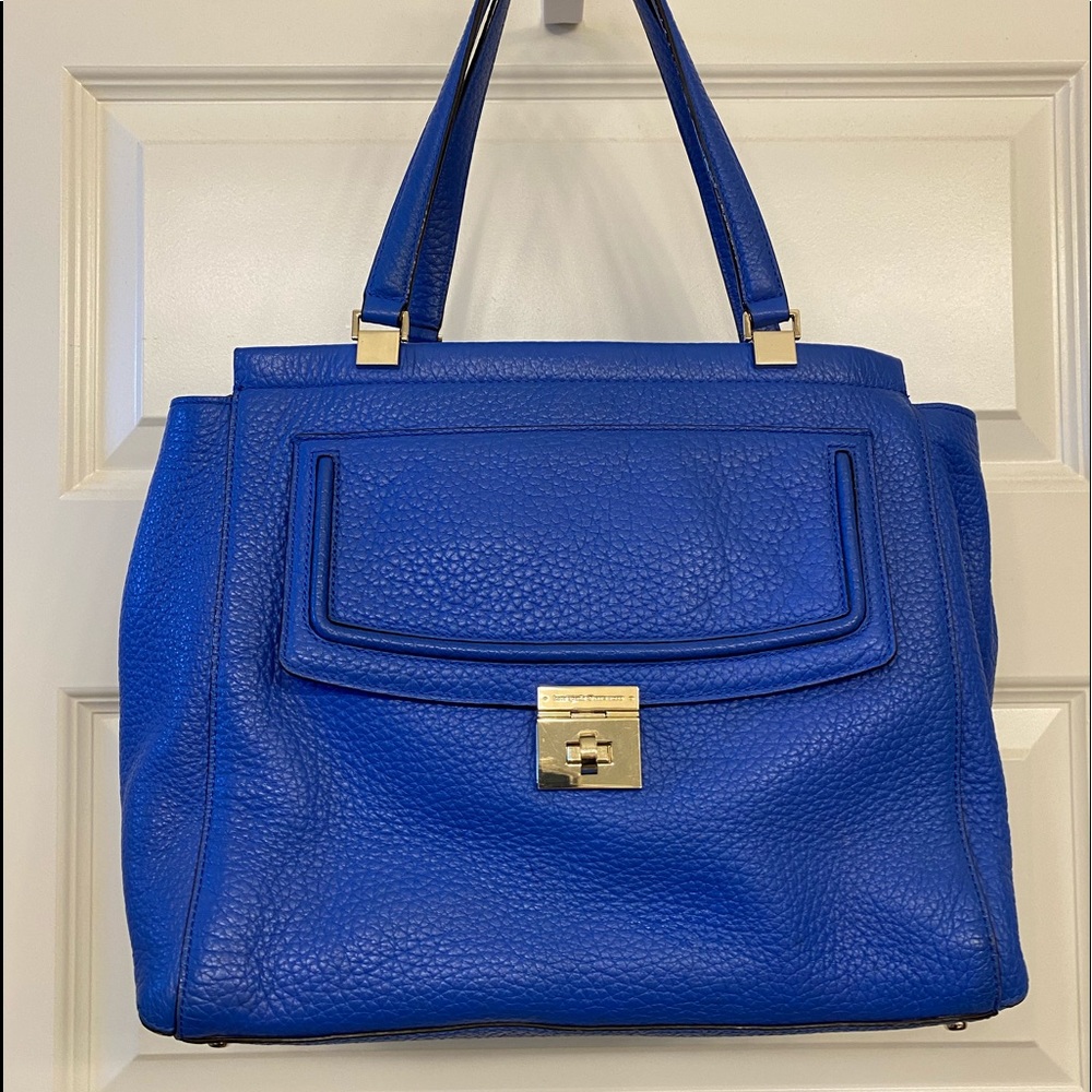 Kate Spade pebble blue leather tote